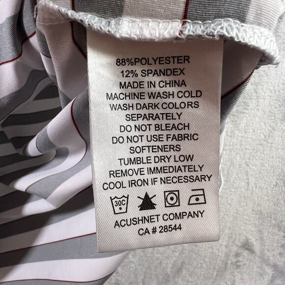 Footjoy Polo Striped Men's XL White/Grey Banyan Creek Golf Course FL Collared - Picture 8 of 13